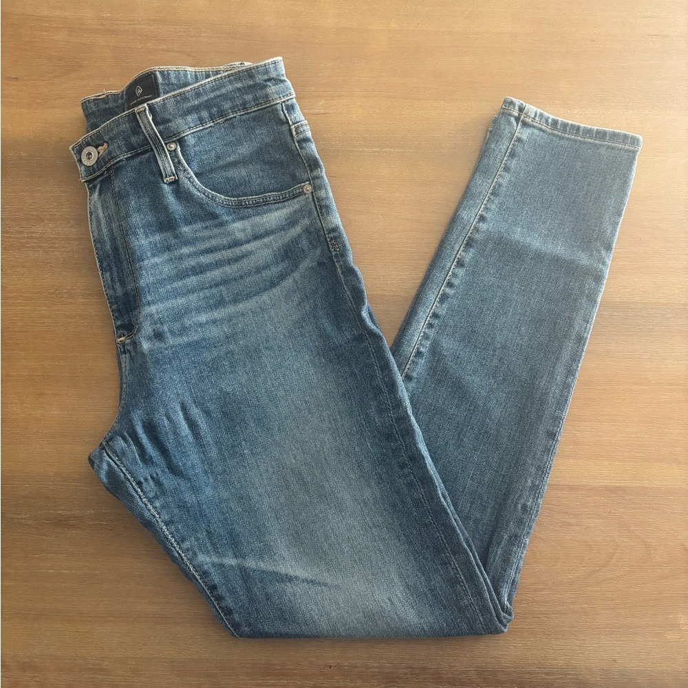 AG Denim Farrah High Rise Skinny Ankle Jeans Medium Wash, Size 29